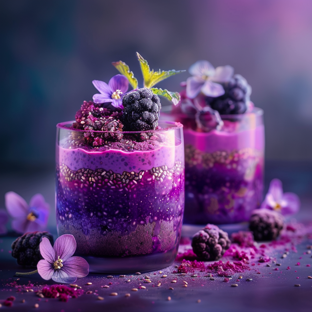 Purple Carrot Chia Pudding: Cosmic Violet Texture Recipe - Recipe Image