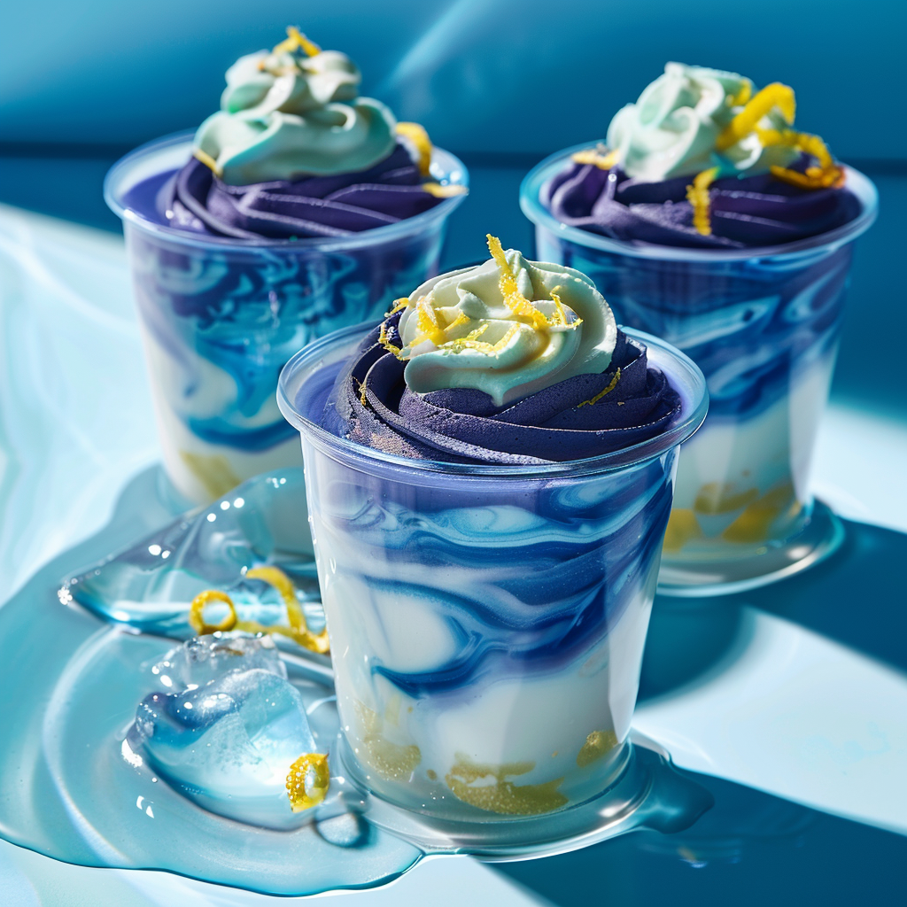 Blue Butterfly Pea Lemon Cream: Electric Indigo Finish Recipe - Recipe Image