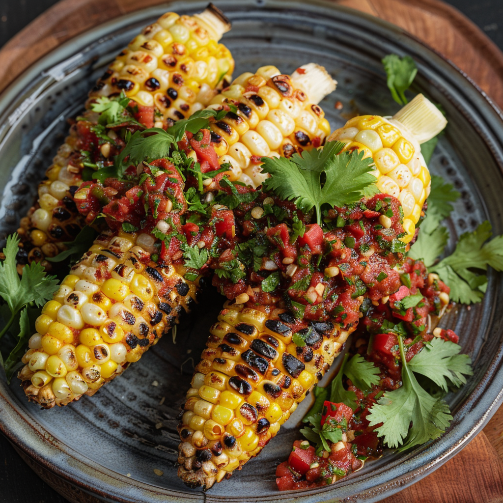 Grilled Corn and Chipotle Salsa Recipe - Recipe Image