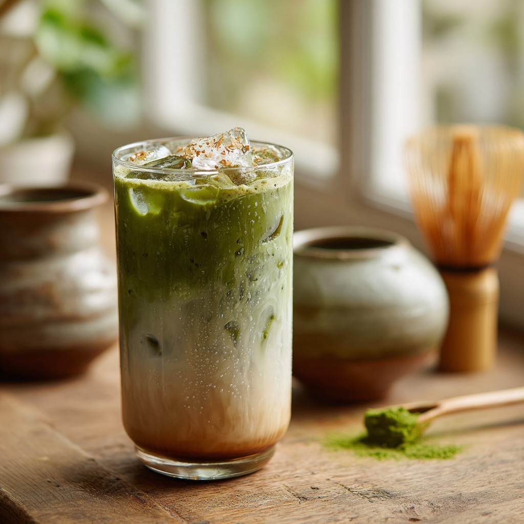 Salted Maple Matcha Latte (Iced) Recipe - Recipe Image