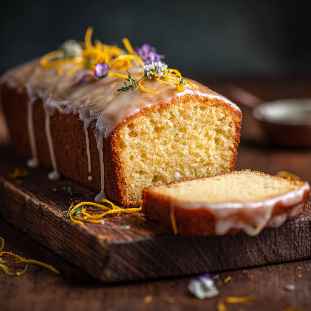 Lemon Glazed Tea Cake Recipe - Recipe Image