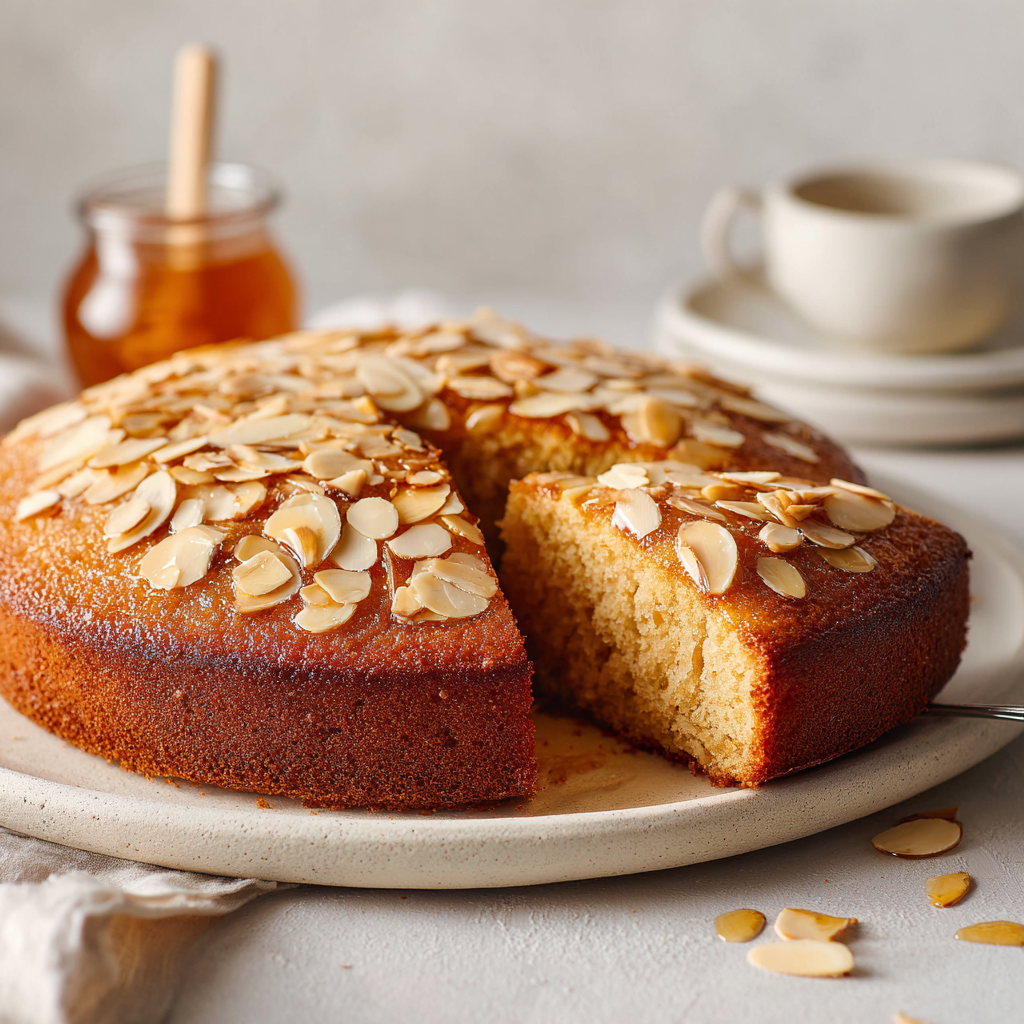Honey Almond Cake Recipe - Recipe Image