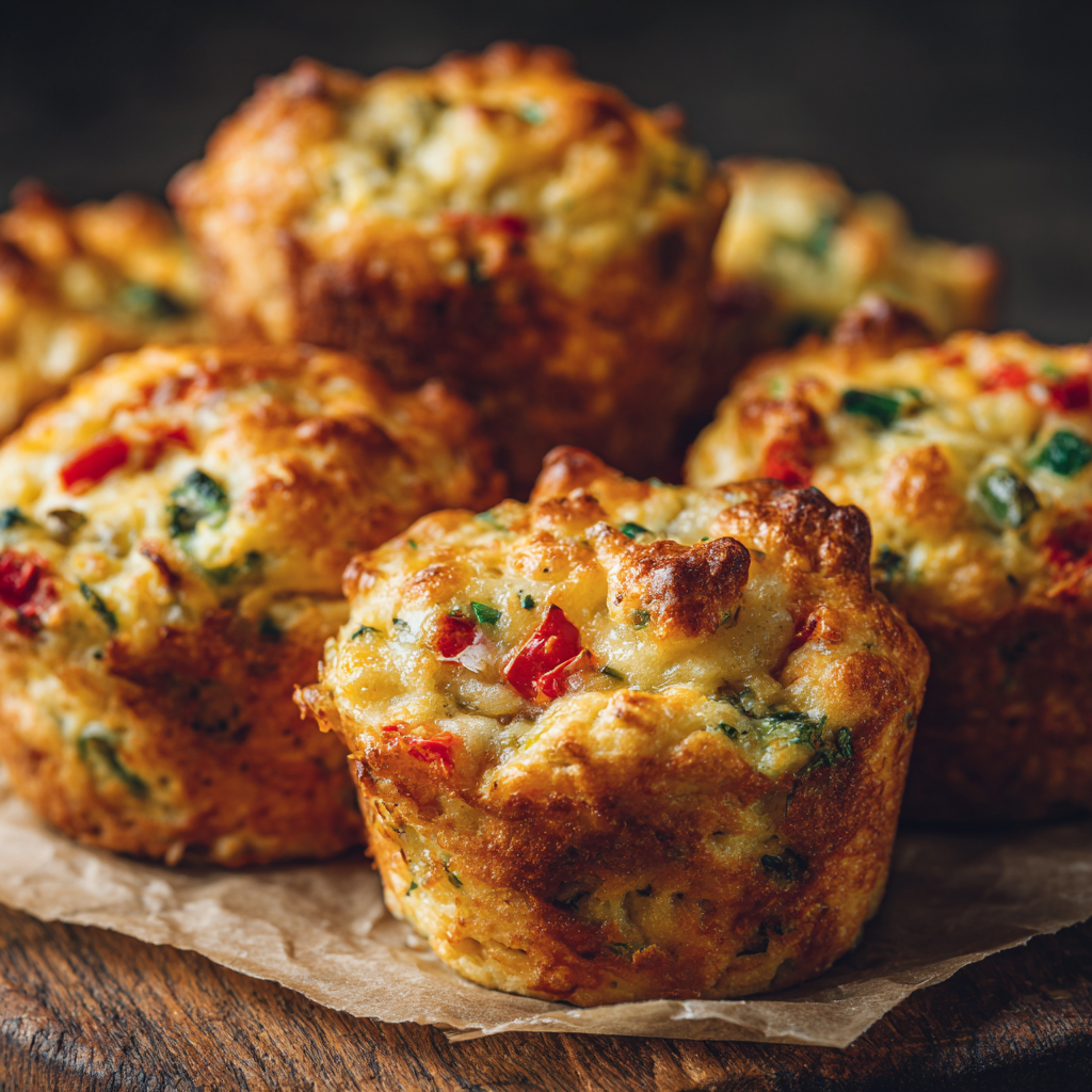 Savory Vegetable Muffins Recipe 2 Savory Vegetable Muffins Recipe - Recipe Image