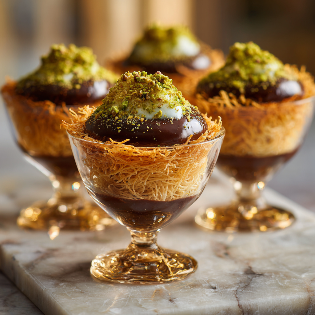 Dubai Chocolate Kunafa Cups Recipe 3 Dubai Chocolate Kunafa Cups Recipe - Recipe Image
