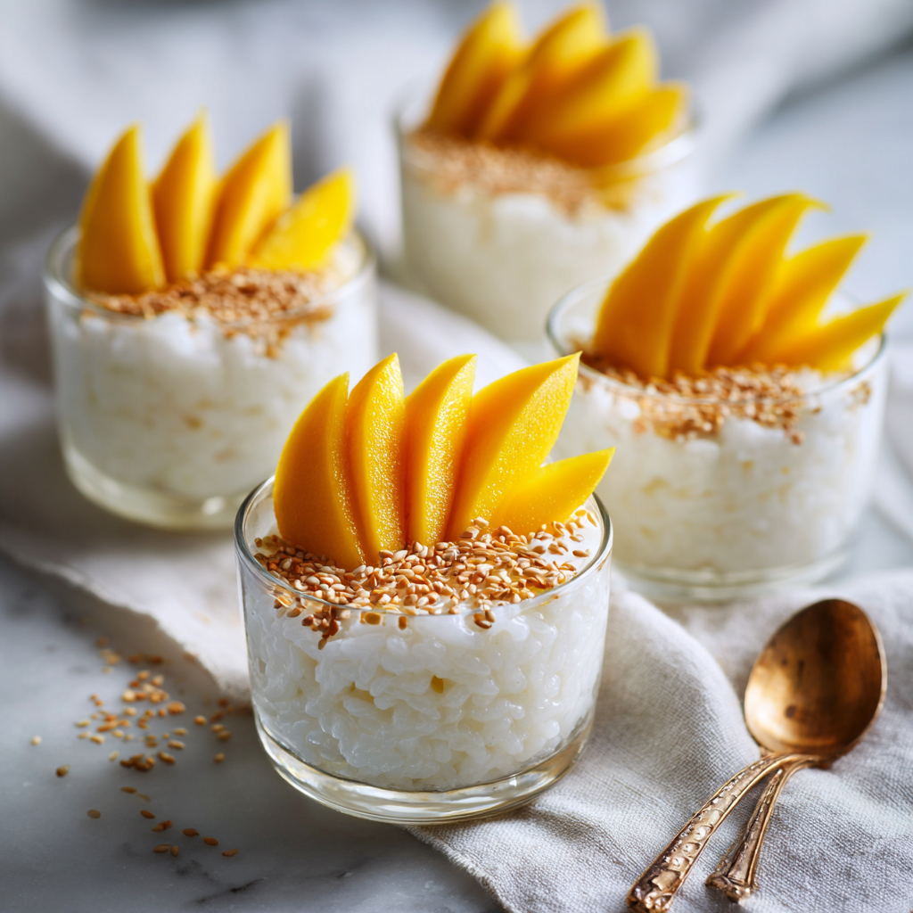 Mango Sticky Rice Dessert Cups Recipe 3 Mango Sticky Rice Dessert Cups Recipe - Recipe Image