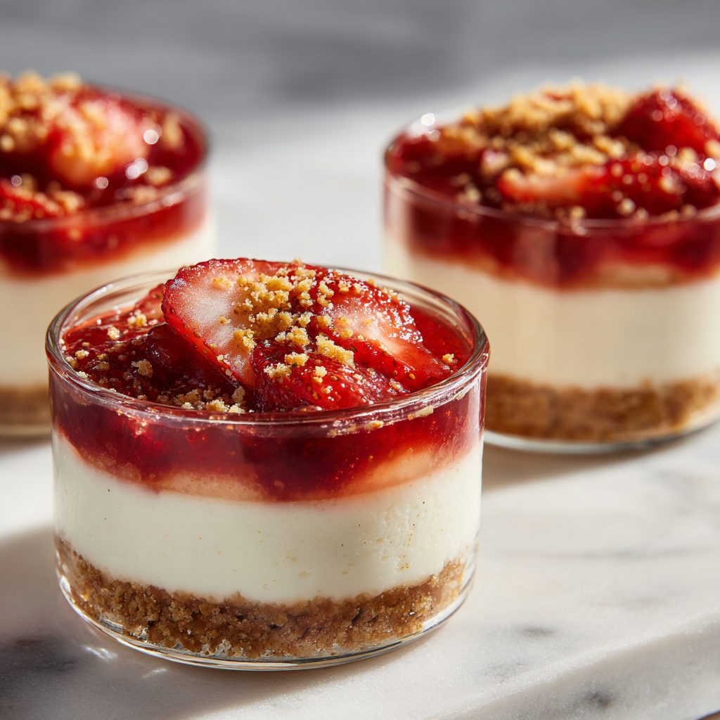 Strawberry Cheesecake Parfait Cups Recipe - Recipe Image