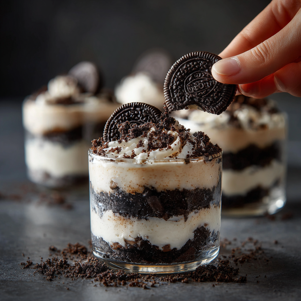 No-Bake Oreo Dessert Cups Recipe 3 No-Bake Oreo Dessert Cups Recipe - Recipe Image