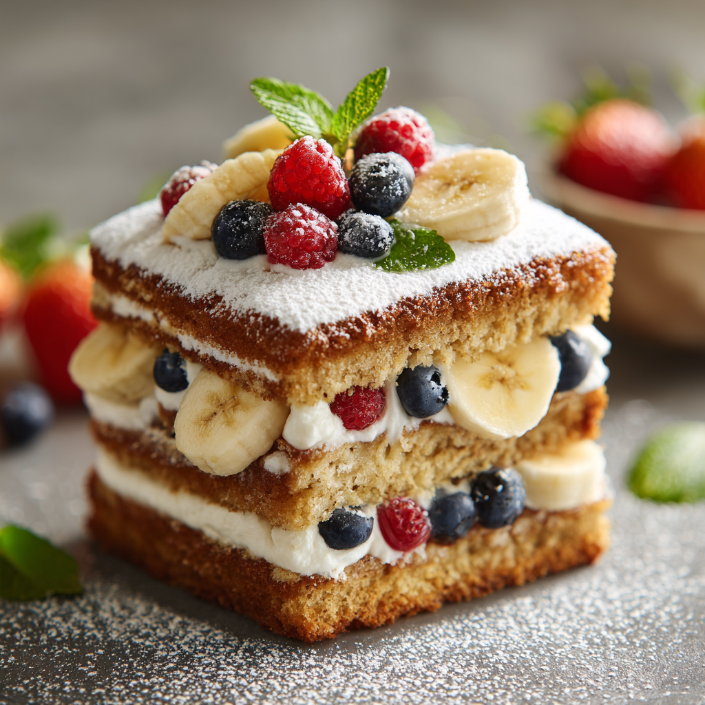 Banana Berry Naked Cake Recipe 3 Banana Berry Naked Cake Recipe - Recipe Image