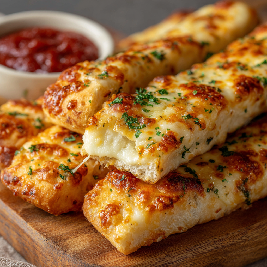 Cheesy Garlic Breadsticks Recipe 3 Cheesy Garlic Breadsticks Recipe - Recipe Image