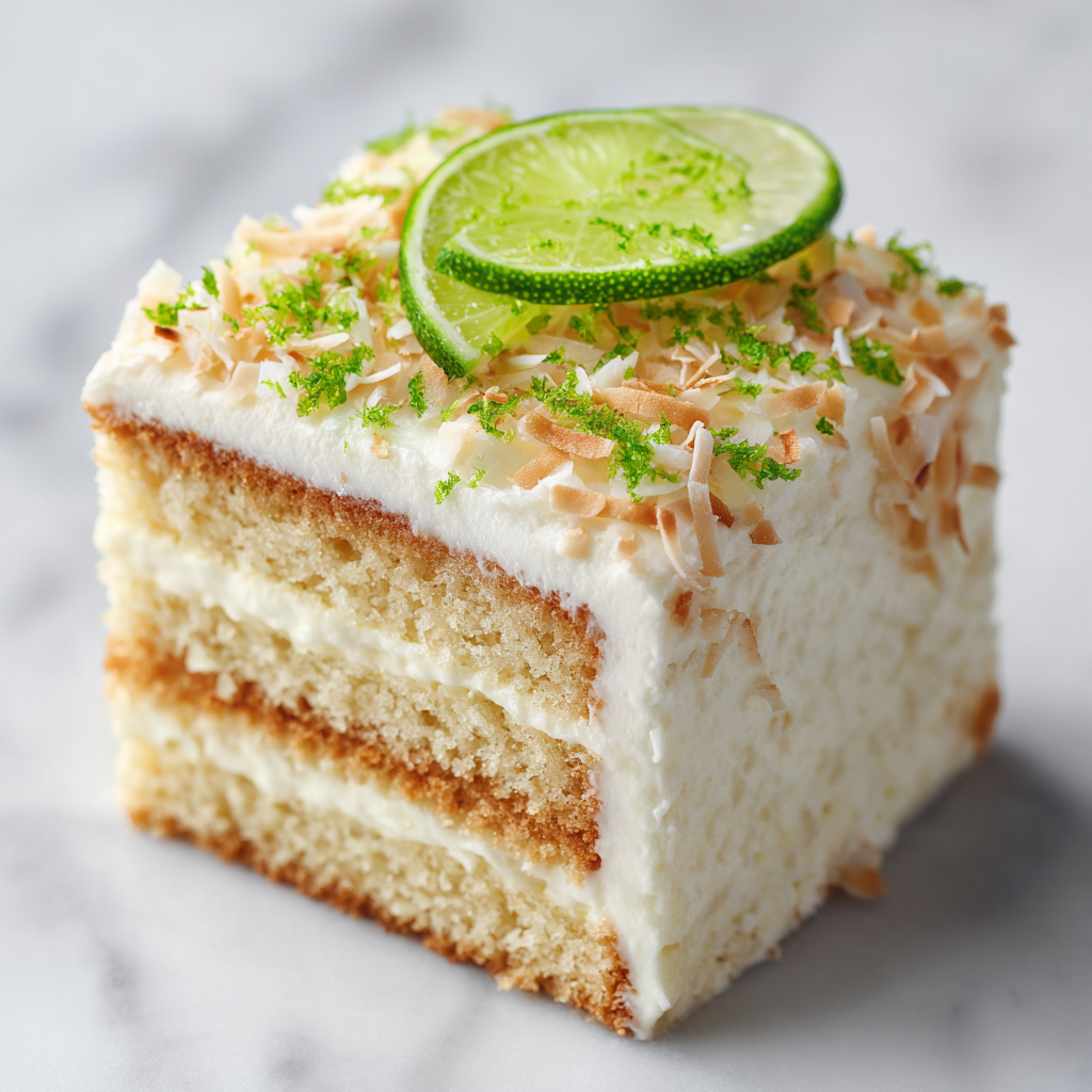 Coconut Lime Layer Cake Recipe 2 Coconut Lime Layer Cake Recipe - Recipe Image