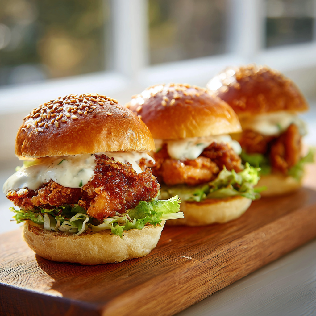 Crispy Chicken Sliders Recipe 3 Crispy Chicken Sliders Recipe - Recipe Image