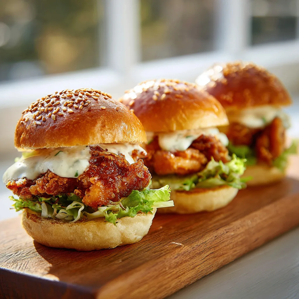 Crispy Chicken Sliders Recipe 3 Crispy Chicken Sliders Recipe - Recipe Image