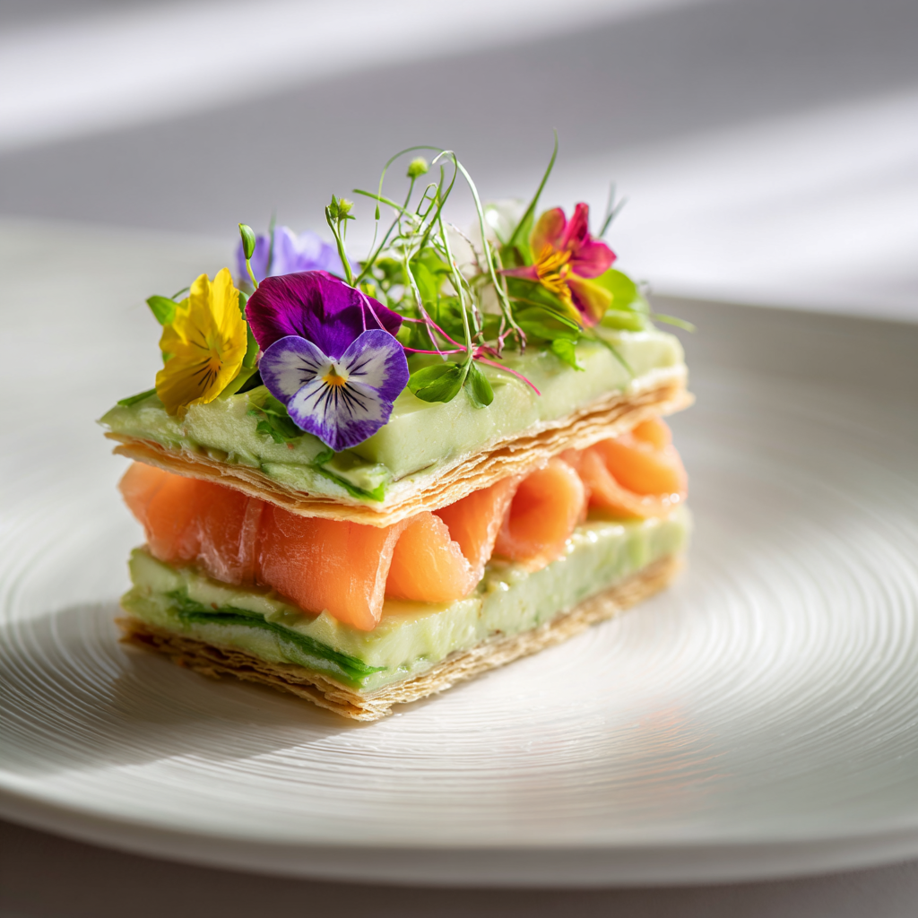Smoked Salmon Avocado Mille-Feuille Recipe - Recipe Image