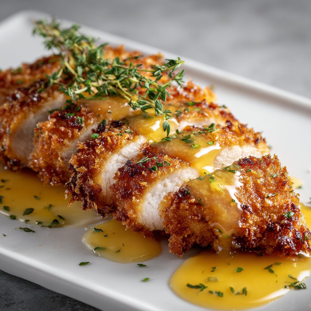 Crispy Parmesan Crusted Chicken with Lemon Butter Sauce Recipe 3 Crispy Parmesan Crusted Chicken with Lemon Butter Sauce Recipe - Recipe Image