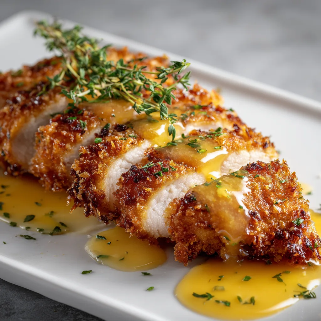 Crispy Parmesan Crusted Chicken with Lemon Butter Sauce Recipe 3 Crispy Parmesan Crusted Chicken with Lemon Butter Sauce Recipe - Recipe Image