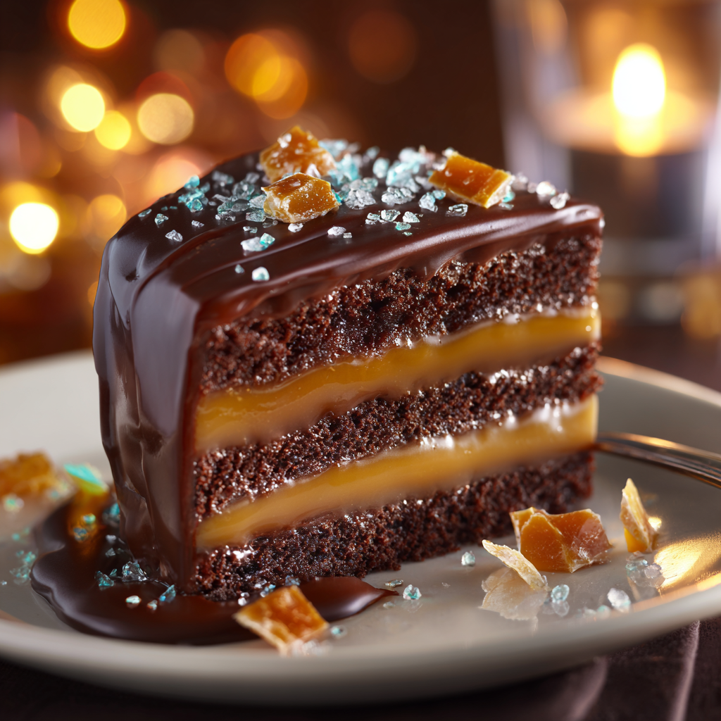 Chocolate Salted Caramel Layer Cake Recipe 3 Chocolate Salted Caramel Layer Cake Recipe - Recipe Image