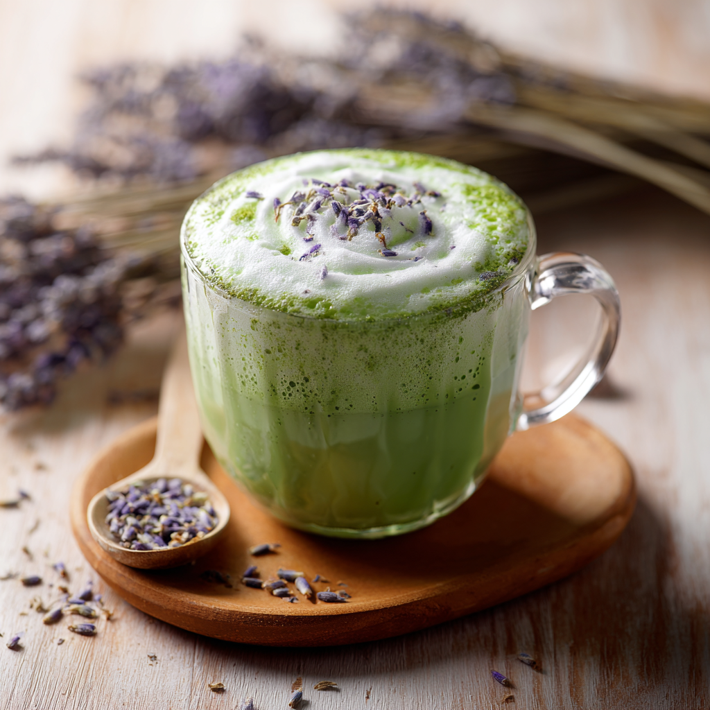 Matcha Lavender Latte Recipe 3 Matcha Lavender Latte Recipe - Recipe Image