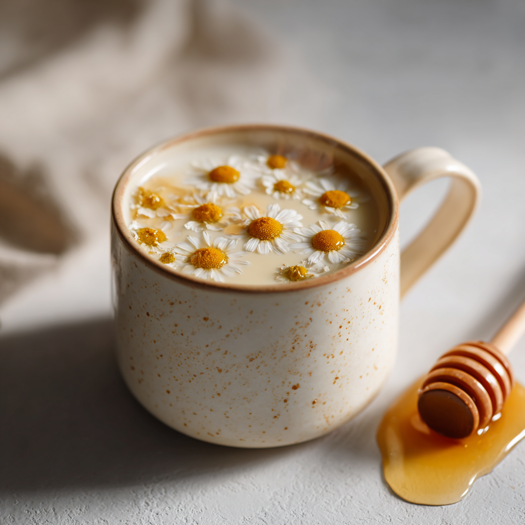 Chamomile Honey Milk Tea Recipe 3 Chamomile Honey Milk Tea Recipe - Recipe Image