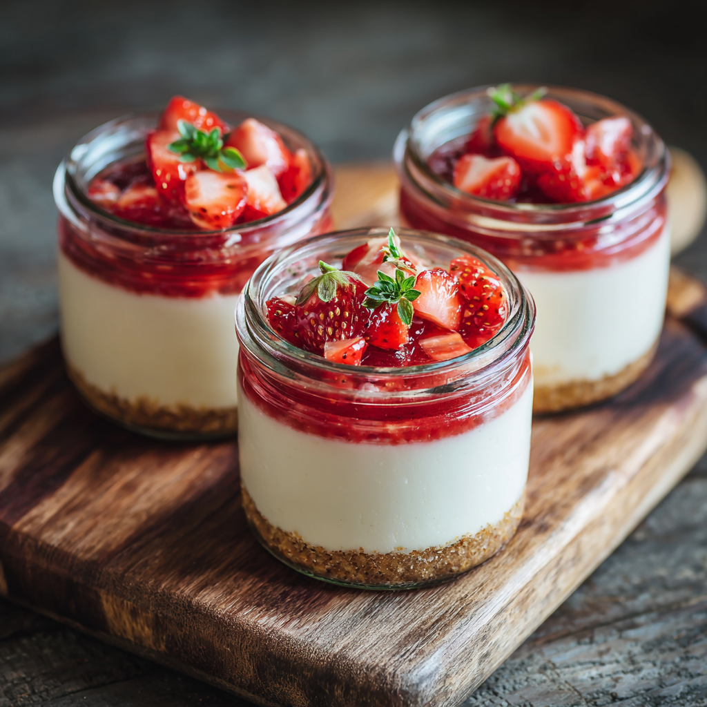 Strawberry Cheesecake Jars: An Amazing Ultimate Recipe - Recipe Image
