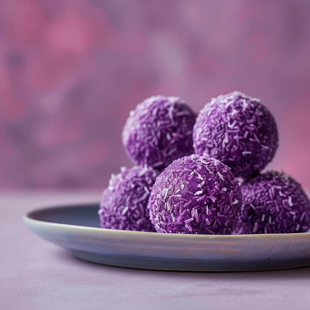 Purple Yam Coconut Truffles: Royal Violet Bites Recipe - Recipe Image