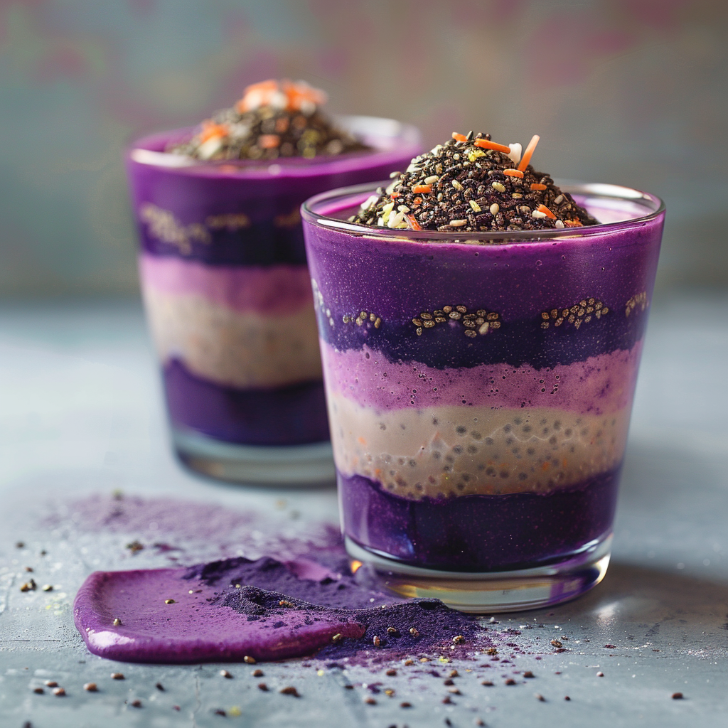 Purple Carrot Chia Pudding: Cosmic Violet Texture Recipe - Recipe Image