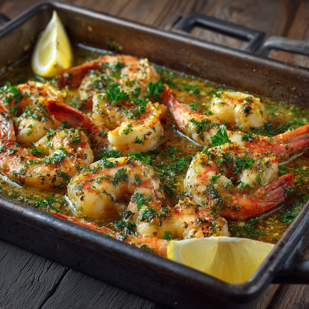 Garlic Butter Shrimp Bake Recipe
