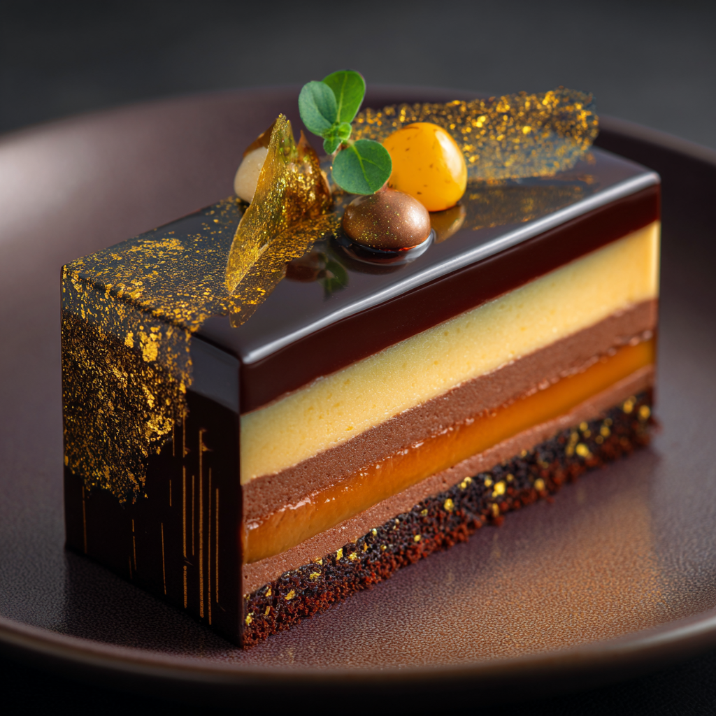 Chocolate Caramel Mirror Entremet Recipe - Recipe Image