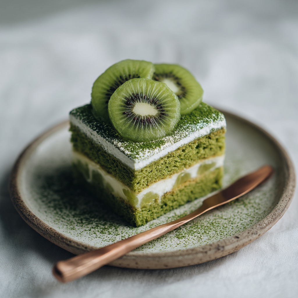 Mizuba Matcha Kiwi Cake Recipe
