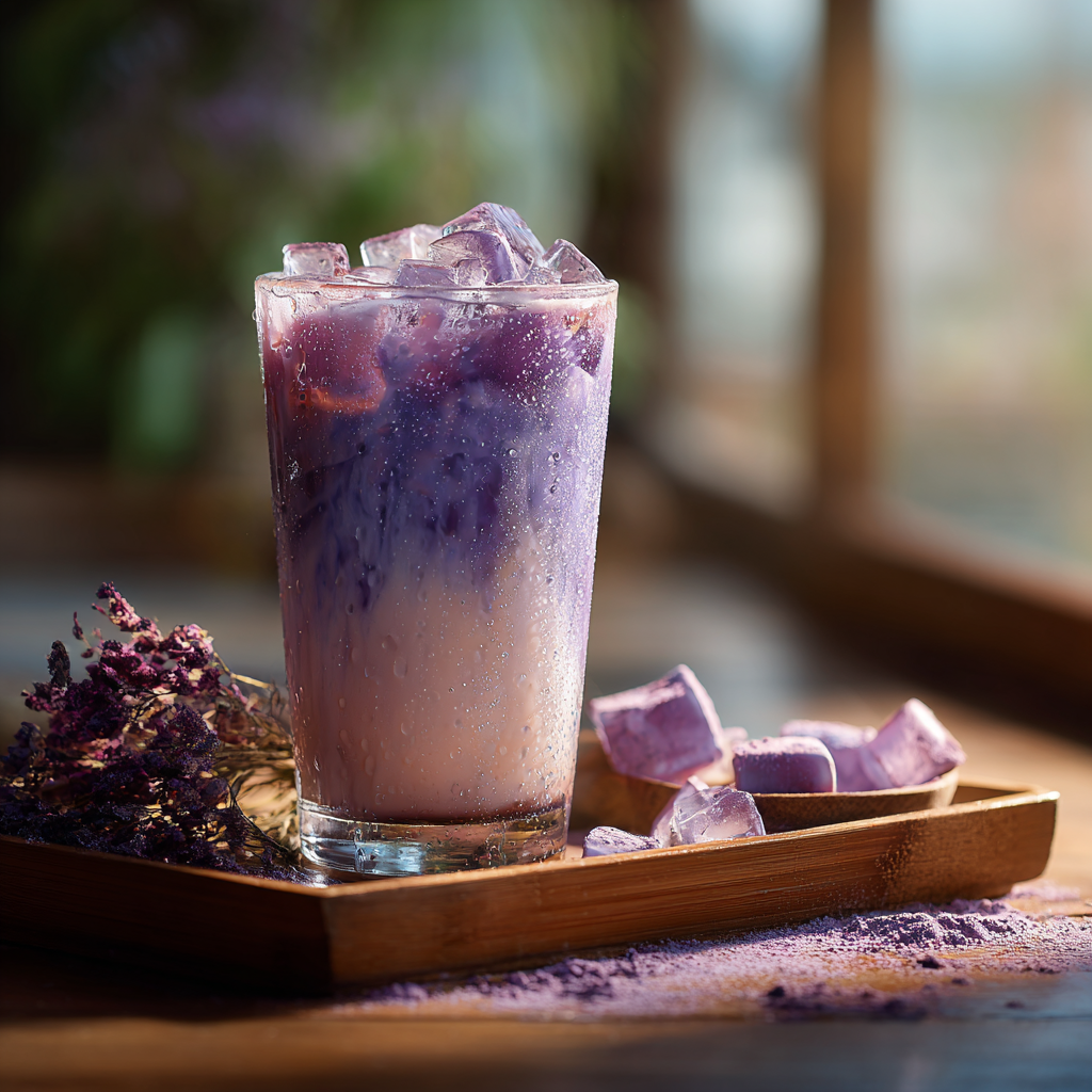 Easy Iced Ube Latte Recipe