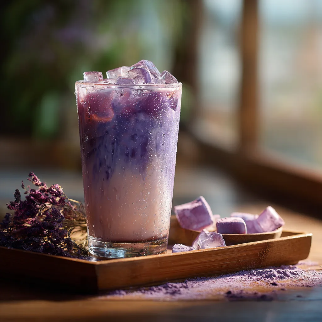 Easy Iced Ube Latte Recipe