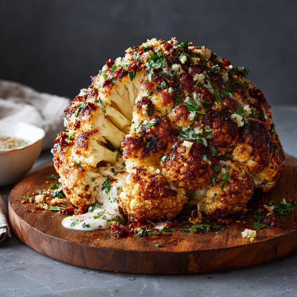 Whole Roasted Cauliflower Recipe