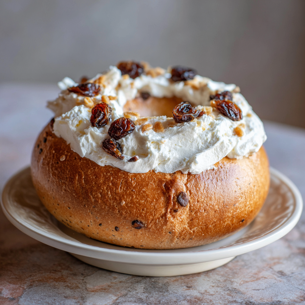 Cinnamon Raisin Bagel with Cream Cheese Recipe