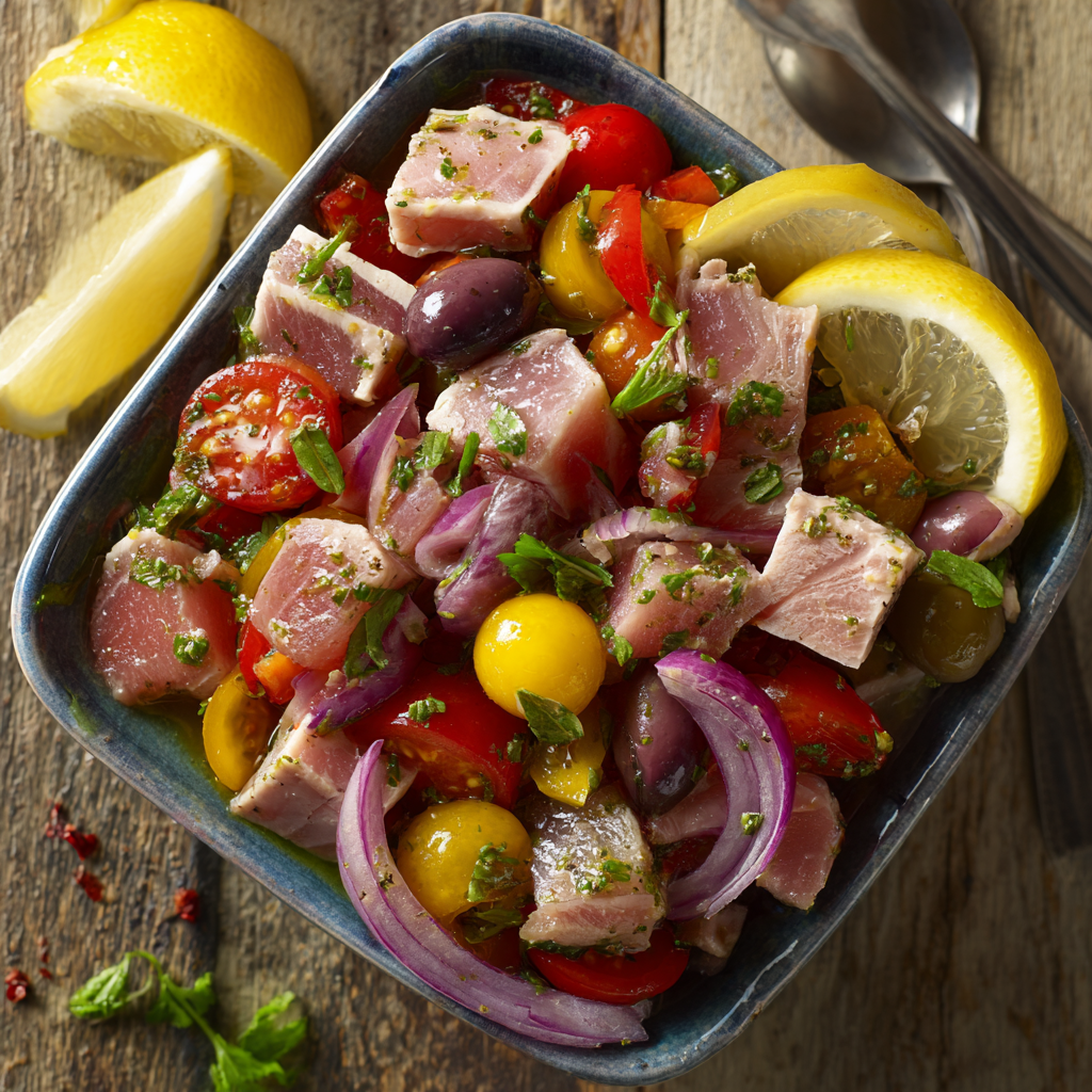 Mediterranean Tuna Tomato Salad Recipe