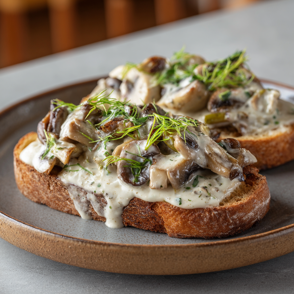 Creamy Mushroom Toast Recipe