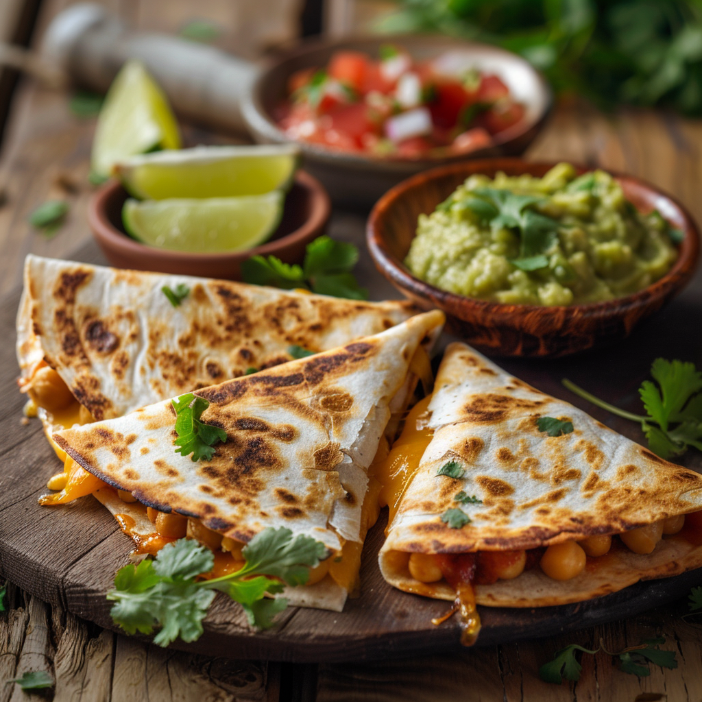 Chickpea and Cheddar Quesadillas Recipe
