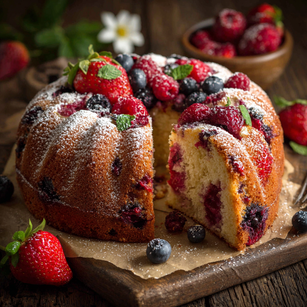 Berry Yogurt Cake Recipe