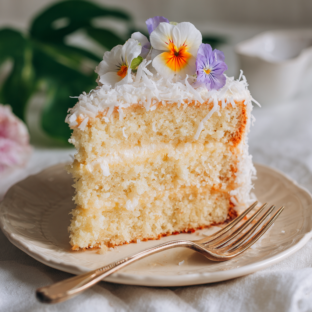 Coconut Milk Cake Recipe - Recipe Image