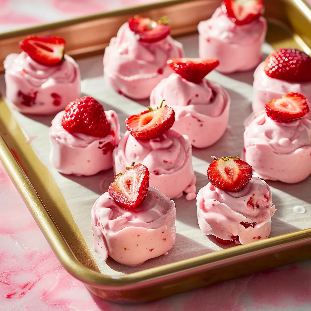 Frozen Strawberry Yogurt Bites Recipe