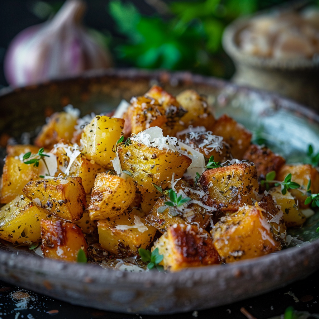 Garlic Parmesan Roasted Potatoes Recipe