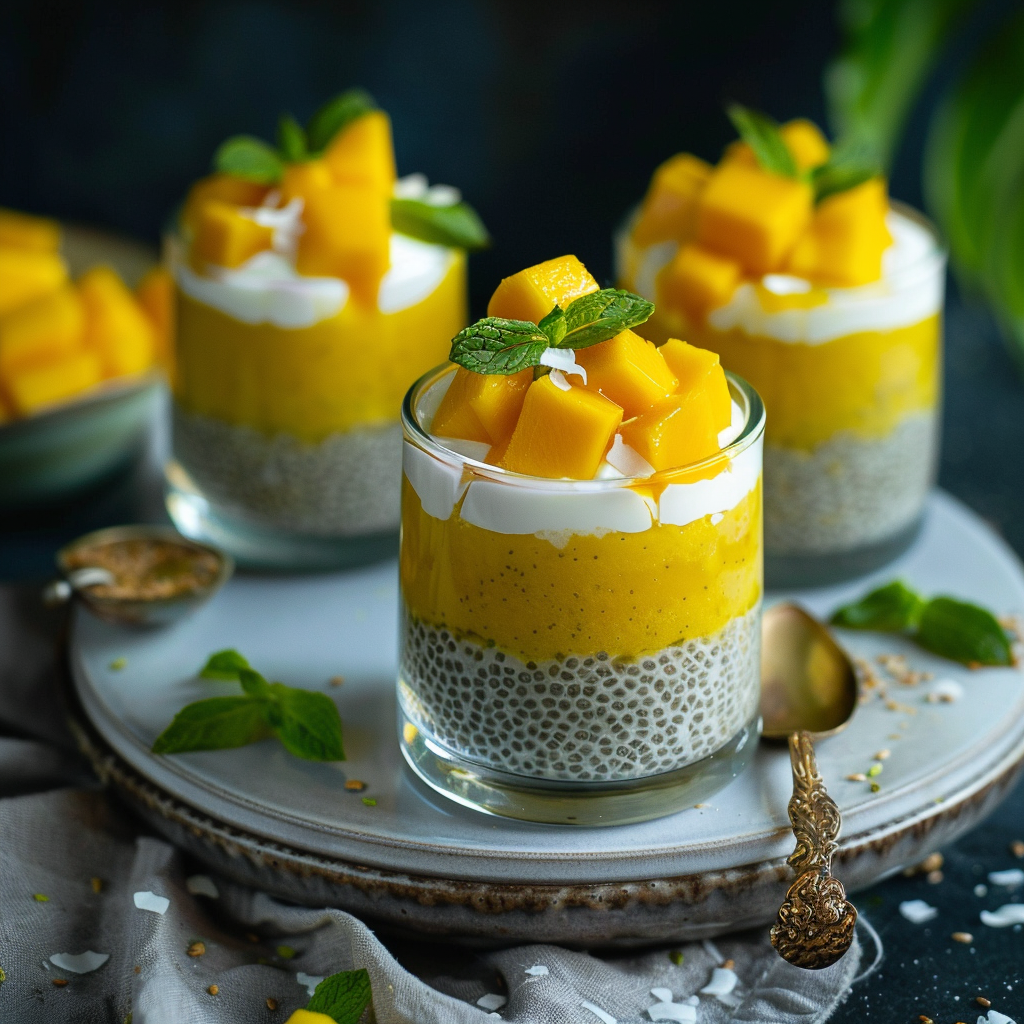 Mango Coconut Chia Cups Recipe