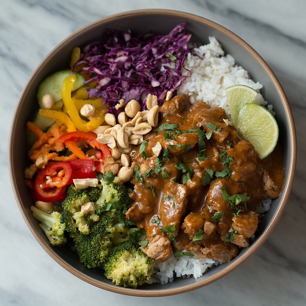 Thai Peanut Chicken Bowl Recipe