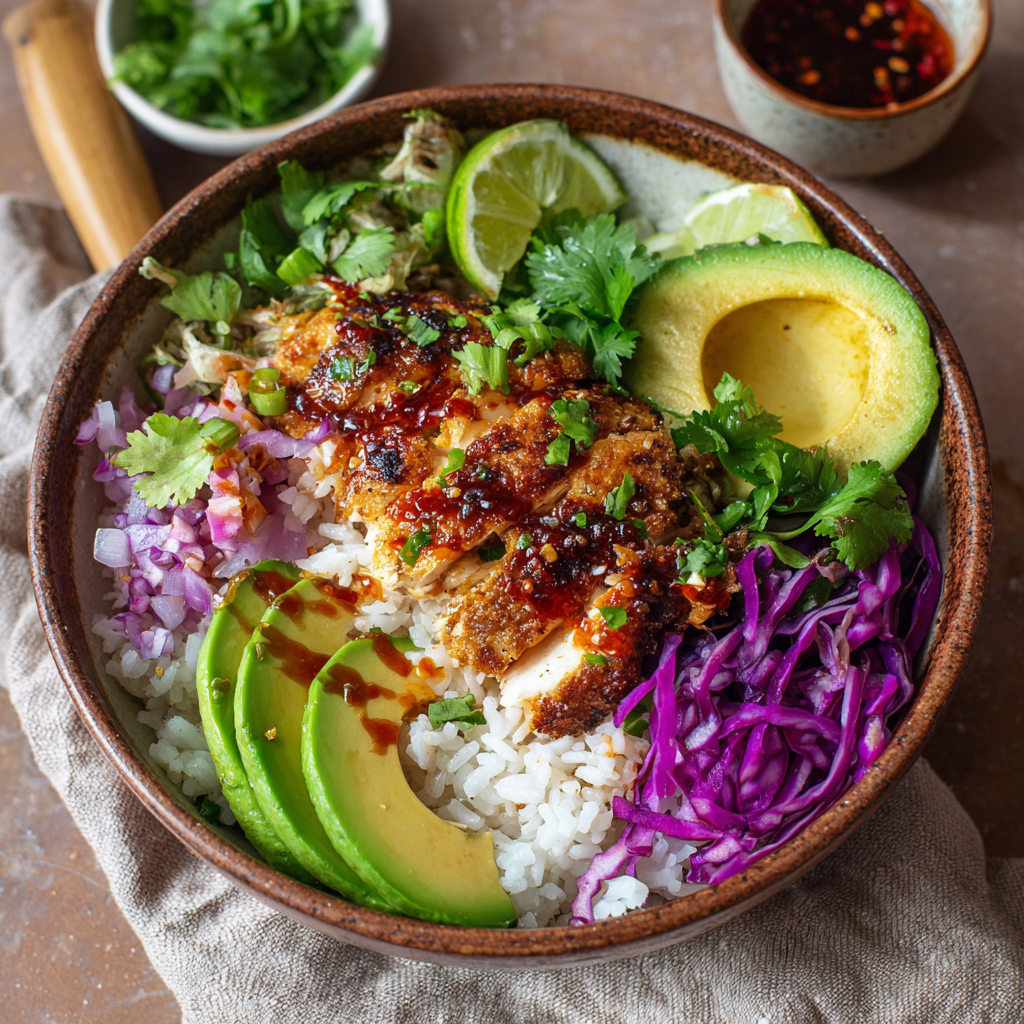 Chicken Avocado Rice Bowl Recipe