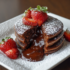 "Chocolate Lava Pancakes Recipe