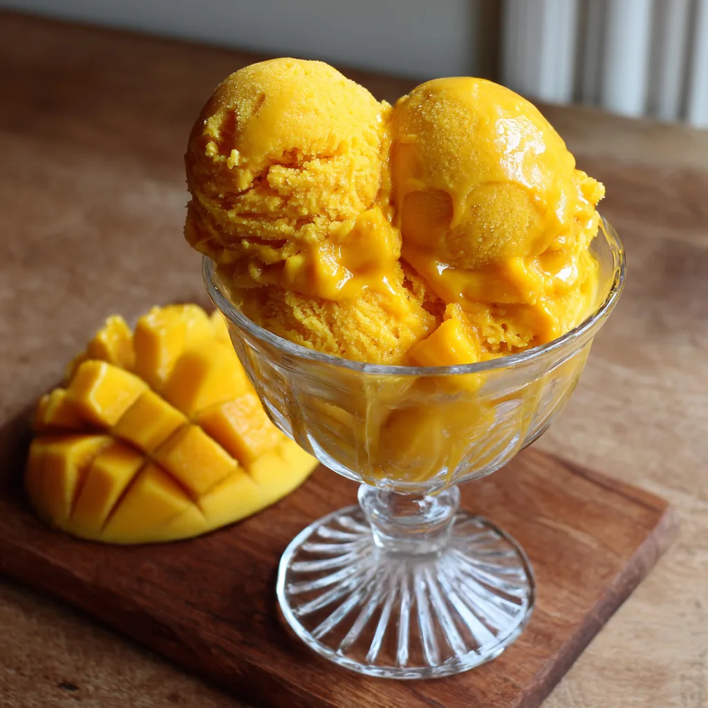 Mango Ice Cream (2 Ingredients) Recipe