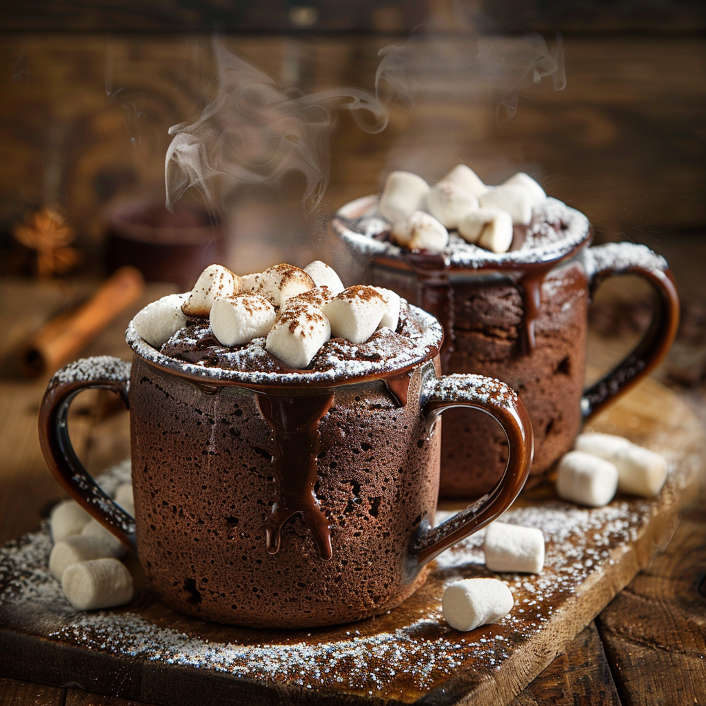 Hot Chocolate Mug Cakes For Two Recipe