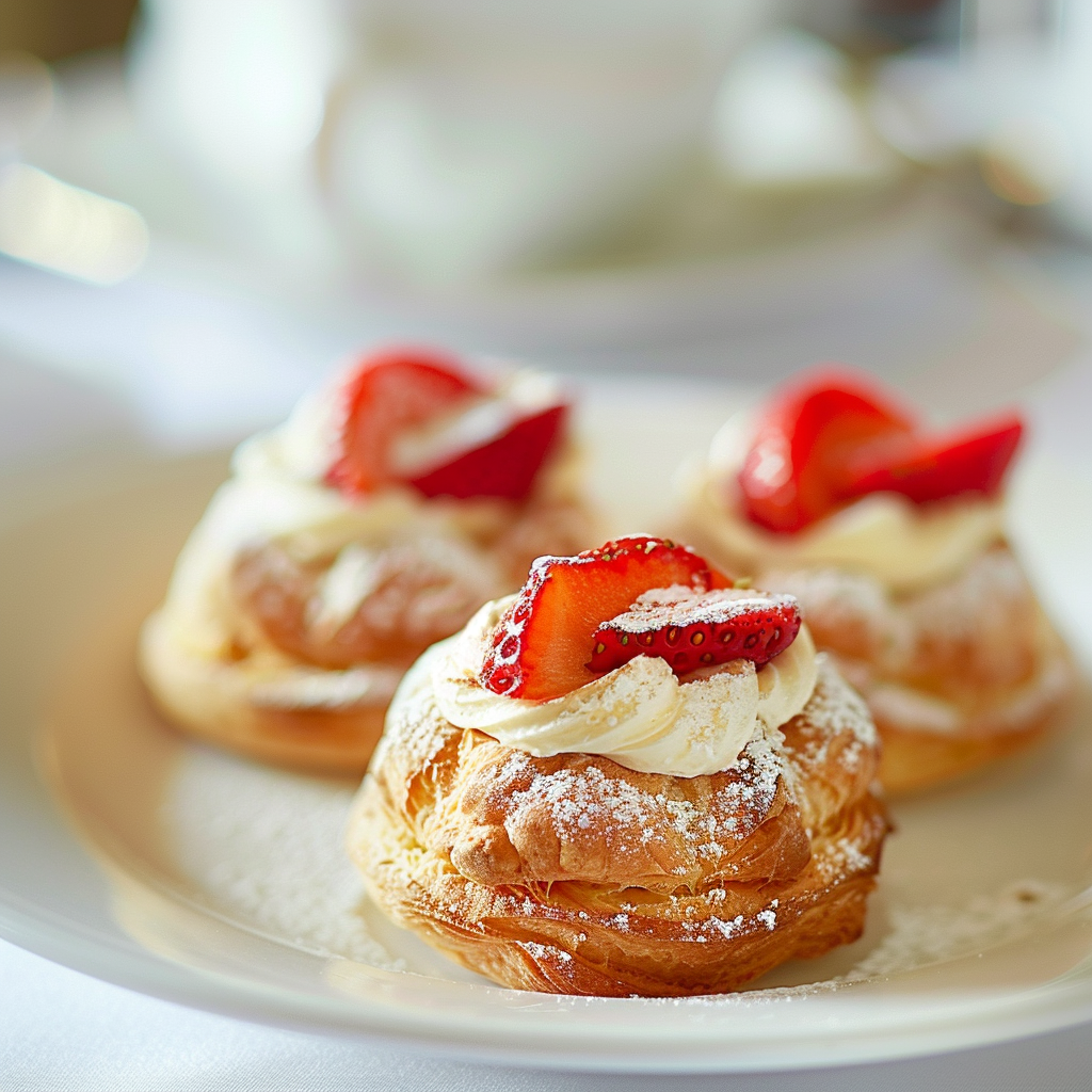 Mini Strawberry Cream Puffs Recipe