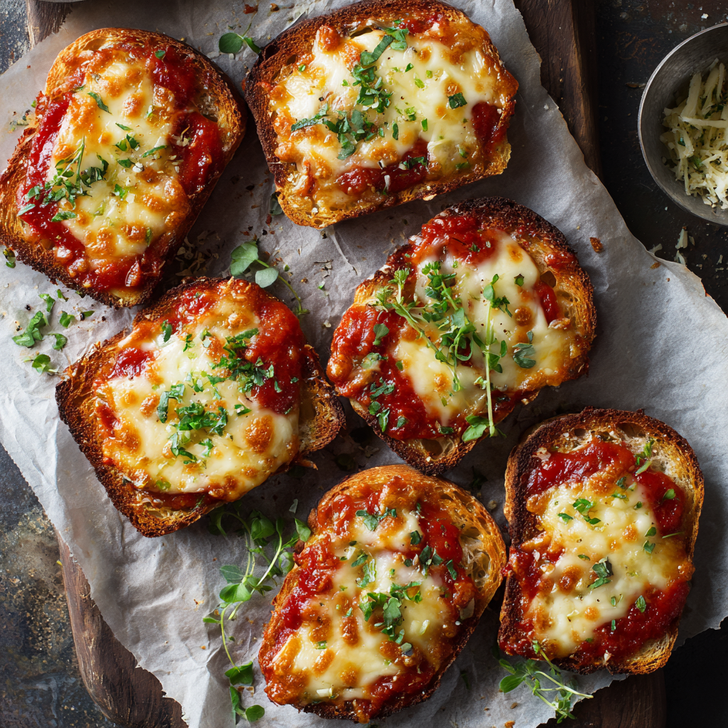 Mini Pizza Toasts Recipe