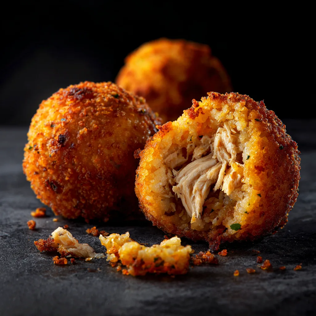 Crispy Chicken Rice Balls Recipe