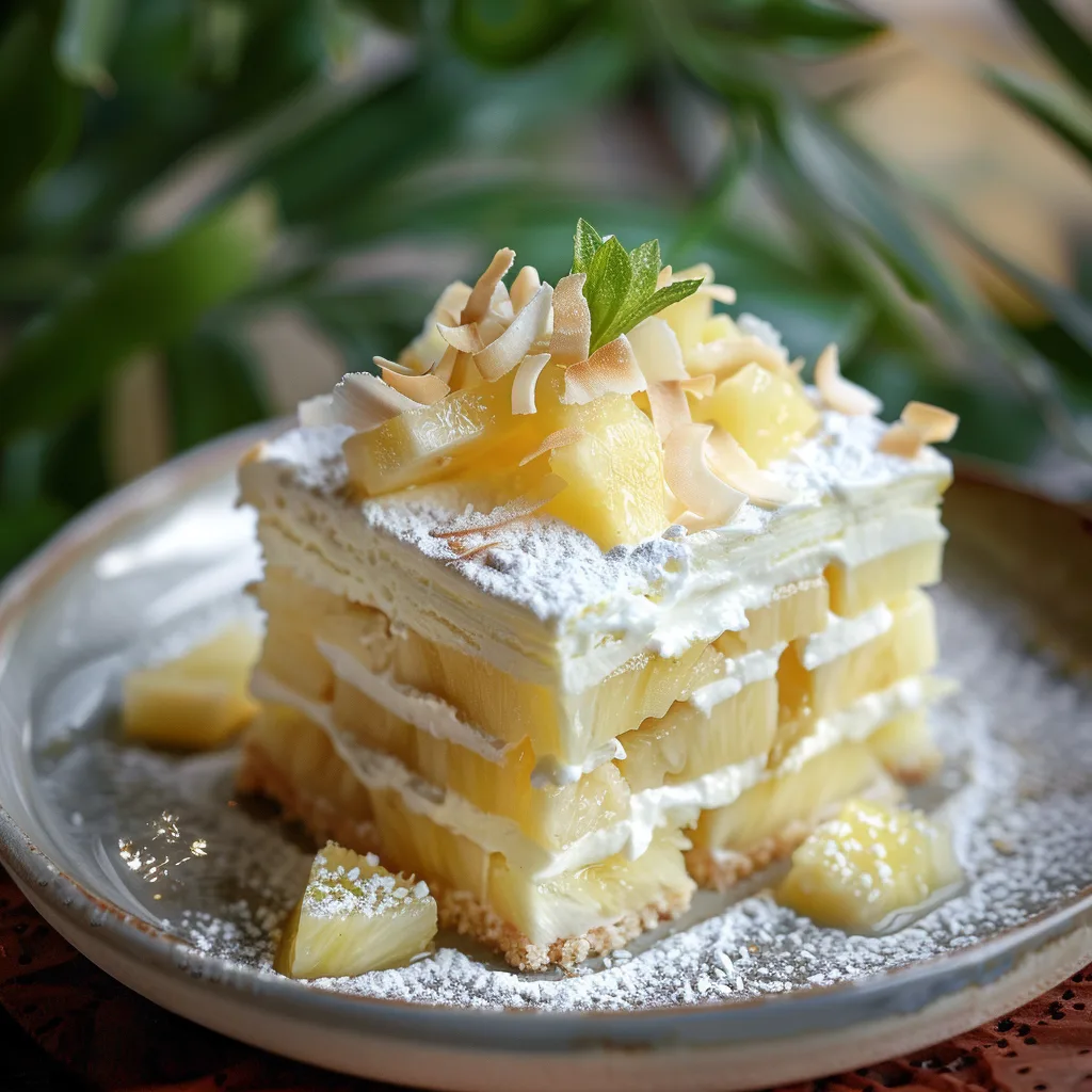 Coconut Pineapple Icebox Cake Recipe