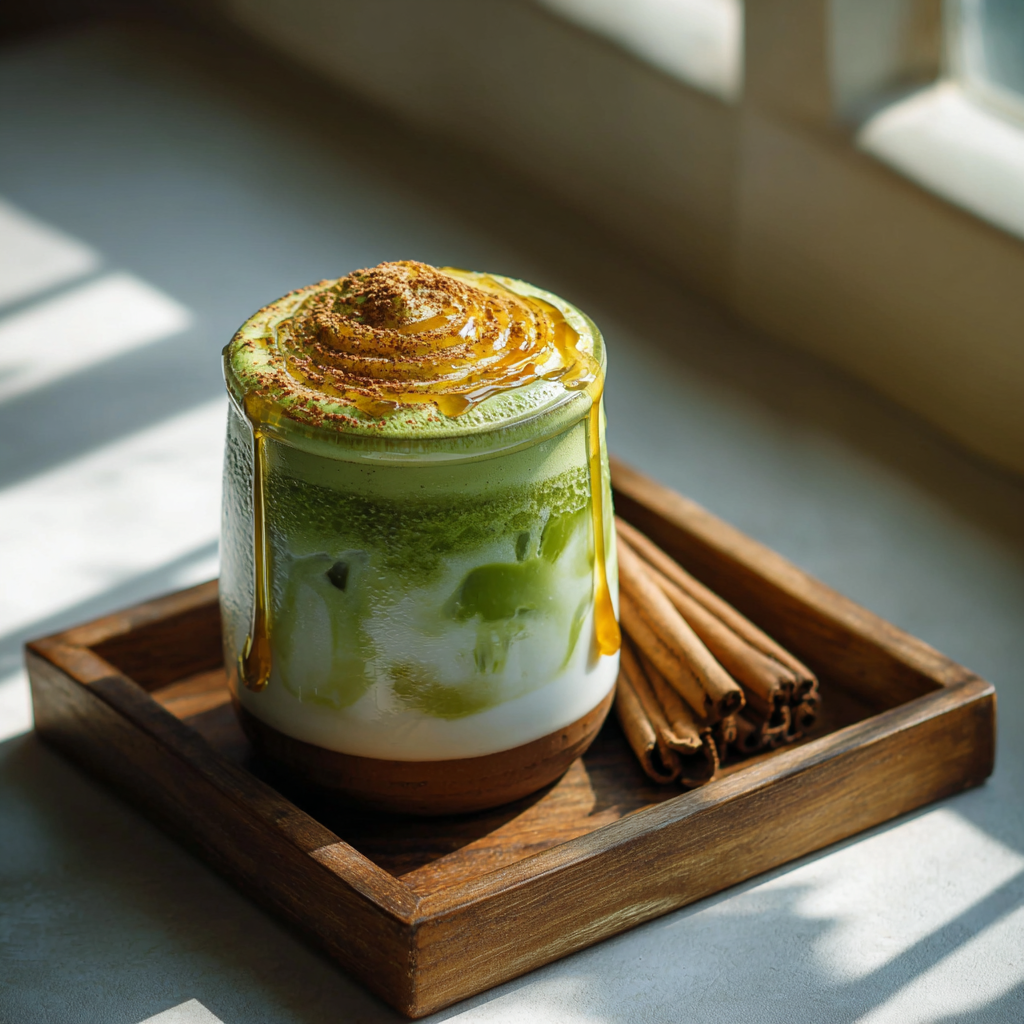 Iced Honey Cinnamon Matcha Recipe